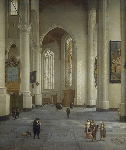 Interior of the St Laurenskerk, Rotterdam, 1662, Anthonie de Lorme
