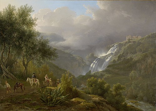 The Cascades at Tivoli, with a Storm Approaching, 1824, Abraham Teerlink