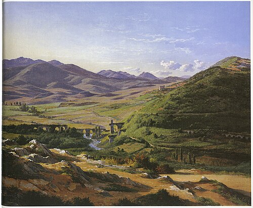 The bridge of Augustus near Narni, 1832, Abraham Teerlink