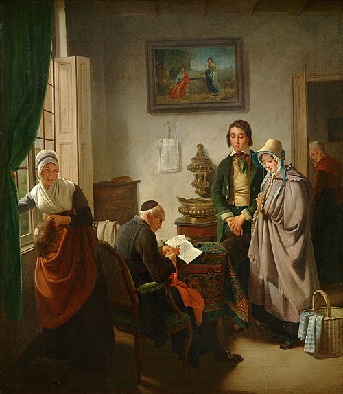 Visite chez le Pasteur, 1828, Joseph-Louis (Jozef) Geirnaert