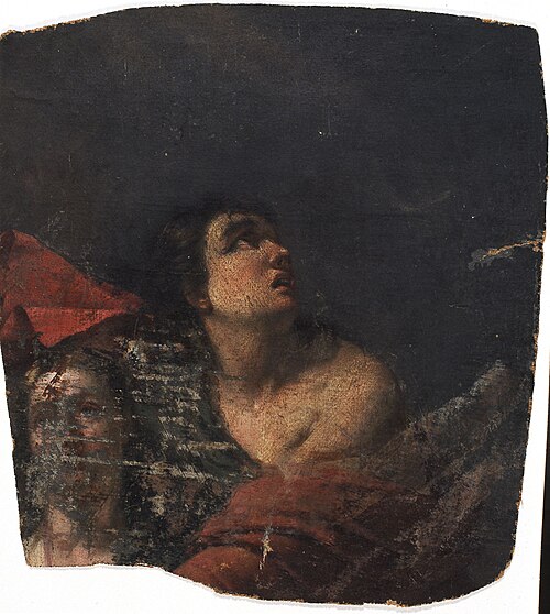 Figure féminine (fragment d'une peinture), , Joseph-Louis (Jozef) Geirnaert