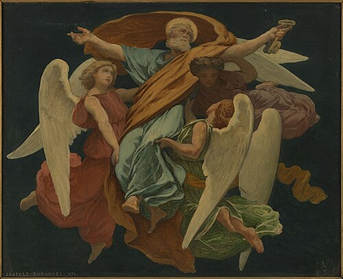 Esquisse pour l'église de Charenton-le-Pont : Glorification de saint Pierre, 1874, Léopold Durangel
