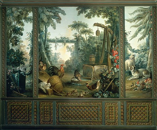Chien et mouton dans un paysage, 1701, Jean-Baptiste Huet
