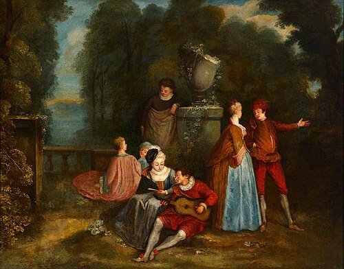 Fête galante, , Jean-Baptiste Huet