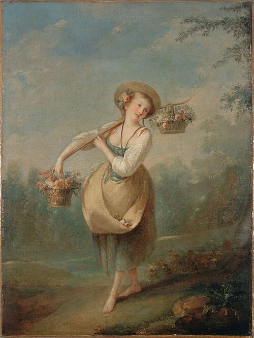 La Bouquetière, 1750, Jean-Baptiste Huet