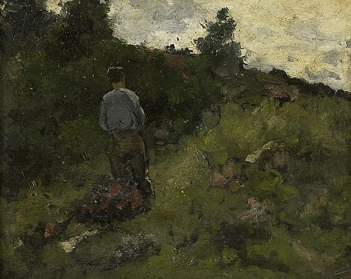 A Farmer walking along the Fringe of a Wood, 1889, Richard Roland Holst