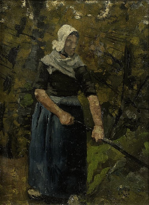 A Peasant Woman with a Stick, 1890, Richard Roland Holst