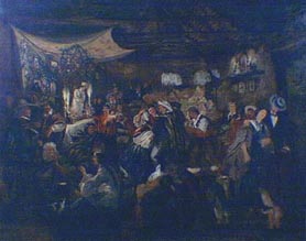 El velatorio del angelito, costumbre popular chilena, 1848, Ernest Charton