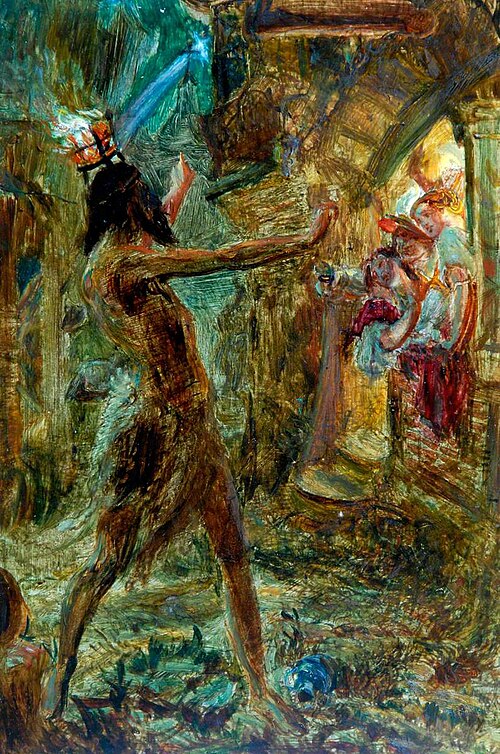 Solomon Eagle Warning the Impenitent, 1863, Frederic Shields