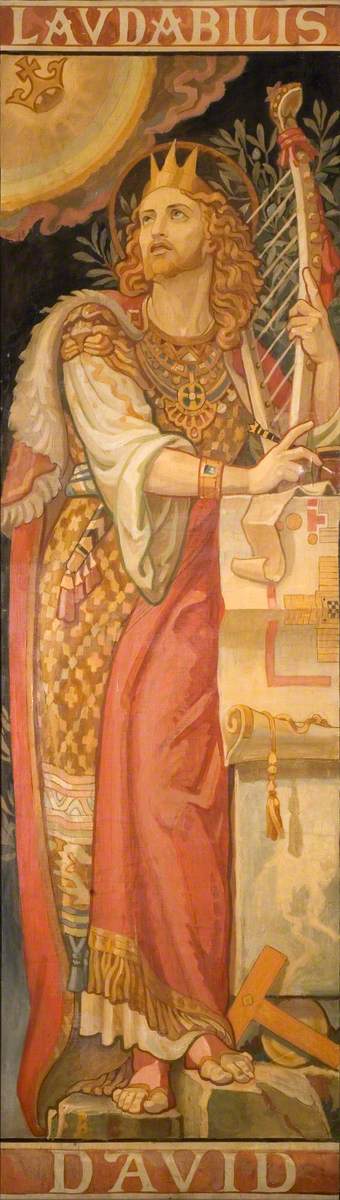 Stained Glass Design, David, 1905, Frederic Shields