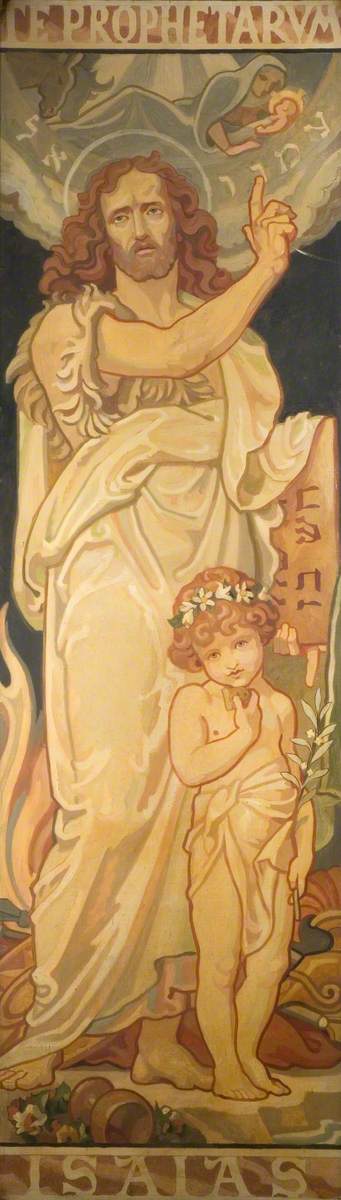 Stained Glass Design, Isaiah, 1905, Frederic Shields