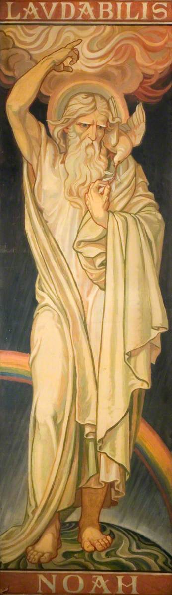 Stained Glass Design, Noah, 1905, Frederic Shields