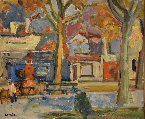Boulevard à Carcassonne à l'automne, 2000, André Blondel