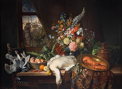 Pronkstilleven, 1847, David de Noter