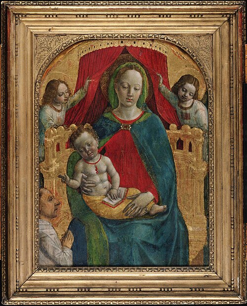 Madonna and Child, Two Angels, Donor, 1462, Vincenzo Foppa