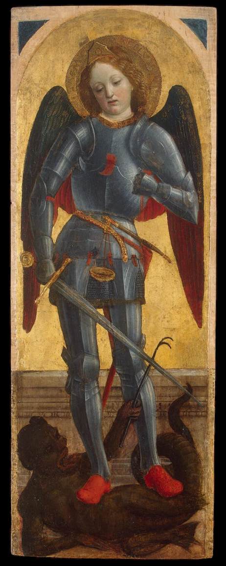 Archangel Michael (wing of a polyptych), 1450, Vincenzo Foppa
