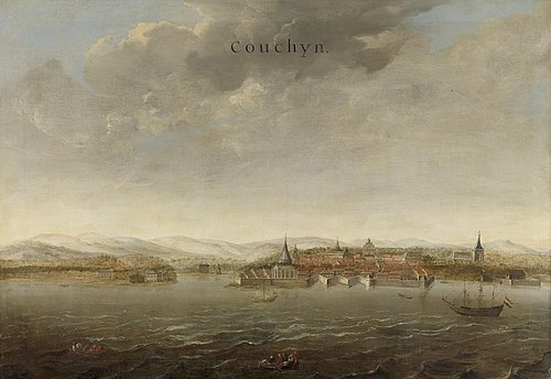 View of Cochin on the Malabar Coast of India, 1662, Johannes Vingboons