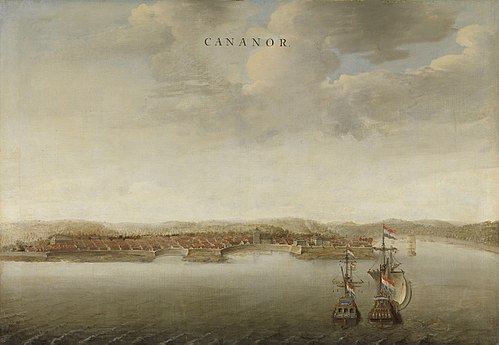 View of Cannanore on the Malabar Coast in India, 1662, Johannes Vingboons