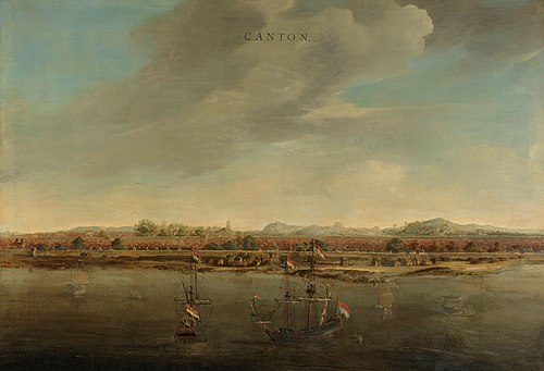 View of Canton in China, 1662, Johannes Vingboons