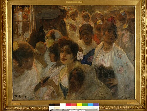 Cigarettos. Uitgaan van een sigarettenfabriek te Sevilla, 1889, Paul Rink