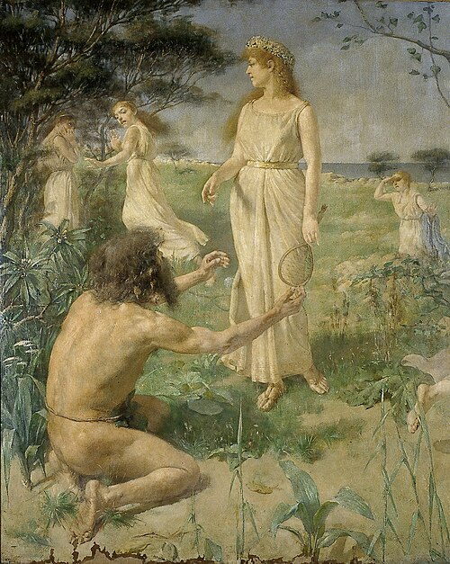 Nausikaa en Odysseus, 1887, Paul Rink