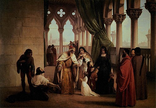 The two Foscari, 1852, Francesco Hayez