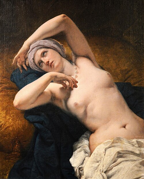 Odalisque in her sleep, 1867, Francesco Hayez