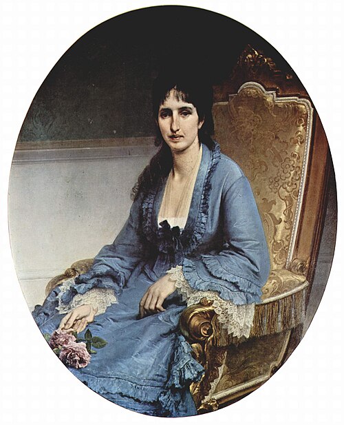 Portrait of the countess Antonietta Negroni Prati Morosini, 1872, Francesco Hayez