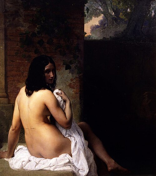 Bather, , Francesco Hayez