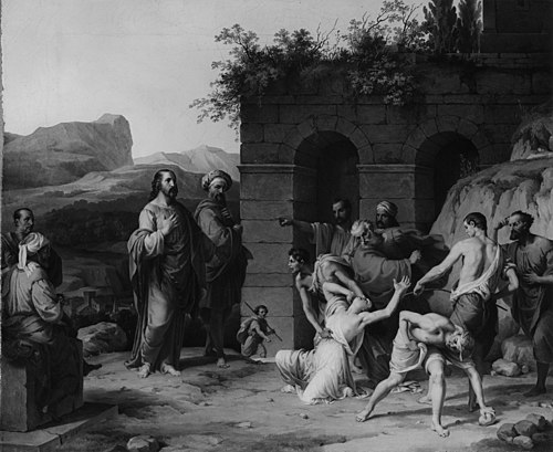 Le Christ et la femme adultère, 1841, Francesco Hayez