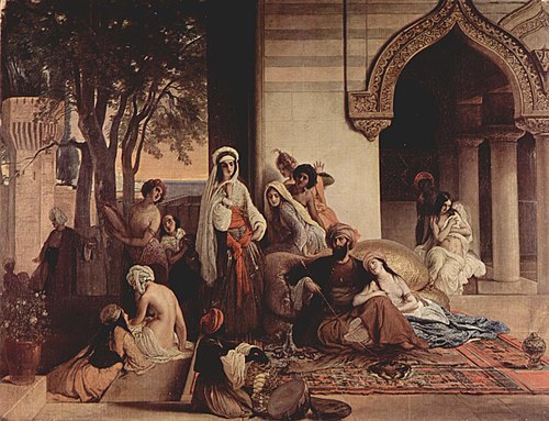 La Nouvelle Favorite (scène de harem), 1866, Francesco Hayez