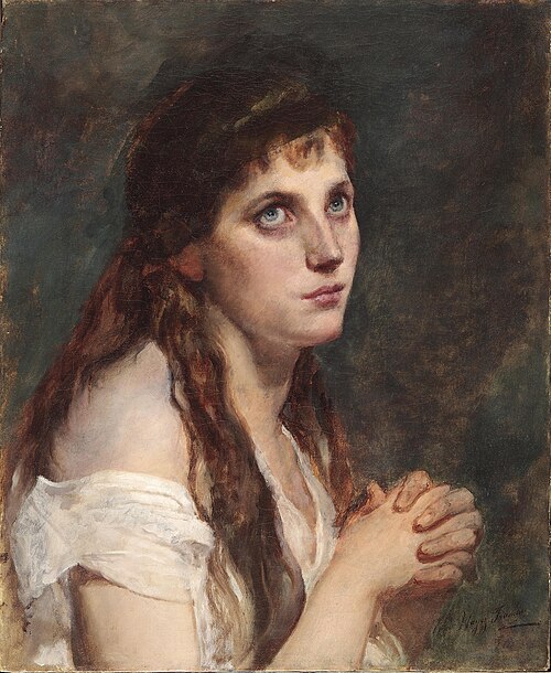 Jeune fille aux cheveux lachés, 1880, Francesco Hayez