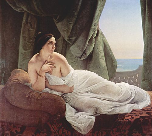 Odalisque étendue, 1839, Francesco Hayez