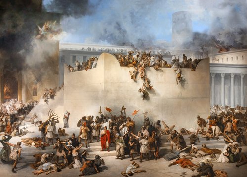 The destruction of the temple of Jerusalem, 1867, Francesco Hayez