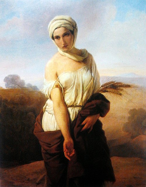 Portrait d'une femme en Ruth, 1835, Francesco Hayez