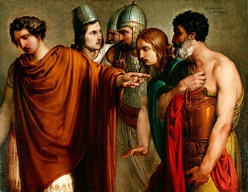 The Death of Abradates, 1813, Francesco Hayez