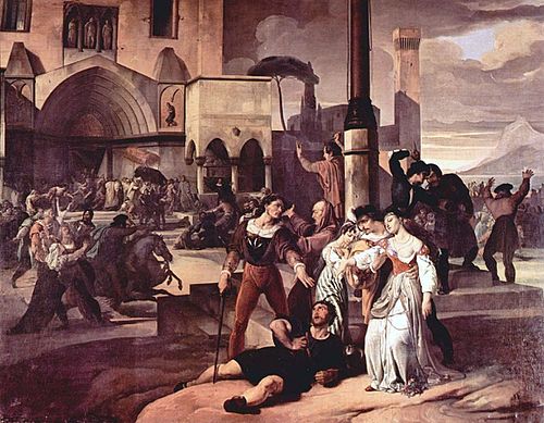 The Sicilian vespers, 1822, Francesco Hayez