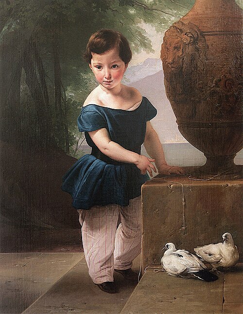Portrait of Don Giulio Vigoni child, 1830, Francesco Hayez