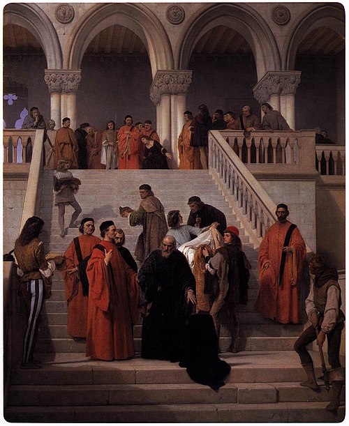 The last moments of doge Marin Faliero, 1867, Francesco Hayez