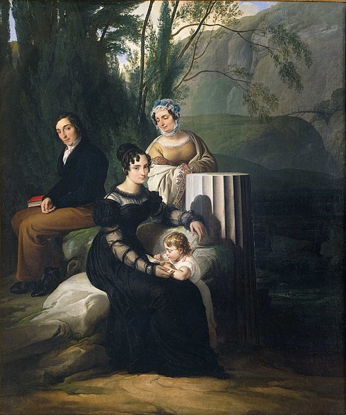 Group portrait of the Borri Stampa family, 1821, Francesco Hayez
