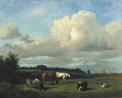 Dutch landscape with cattle, 1803, Wouter Joannes Troostwijk