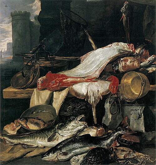 Fishmonger's stall, 1650, Pieter Boel