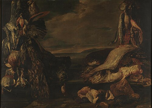 Still life of game and fish, 1650, Pieter Boel