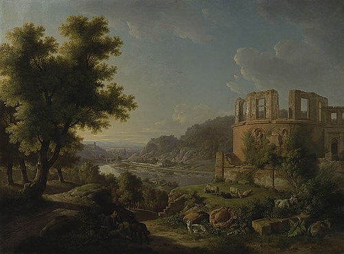 Heidelberger Phantasielandschaft, 1800, Carl Kuntz