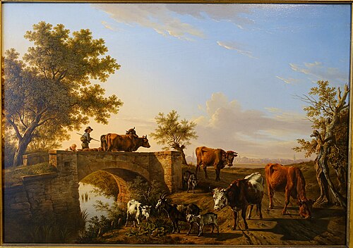 The Gottesau Bridge, in the distance Karlsruhe, 1813, Carl Kuntz