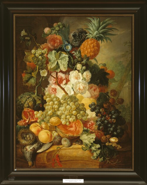 Still life with Flowers and Fruit, 1750, Jan van Os