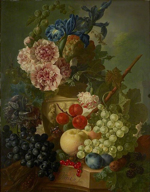 Still Life of Flowers and Fruit, , Jan van Os