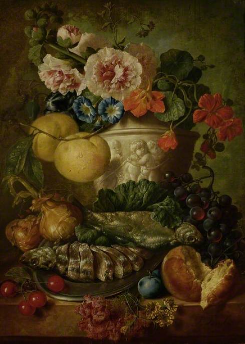 Still life with fruit and flowers, , Jan van Os