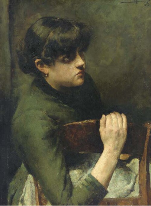 A moment of rest, 1883, Charles Mertens