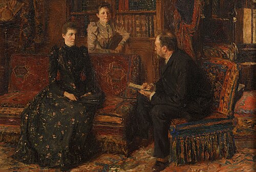 The lecture, 1892, Charles Mertens